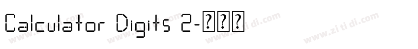 Calculator Digits 2字体转换